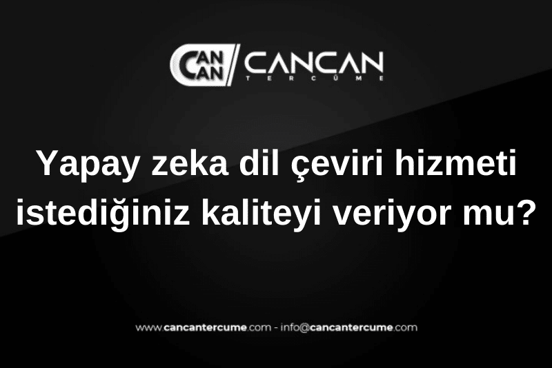 yapay zeka çeviri